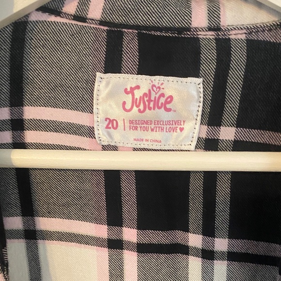 Black and Pink Plaid Button Down Shirt - Picture 2 of 5